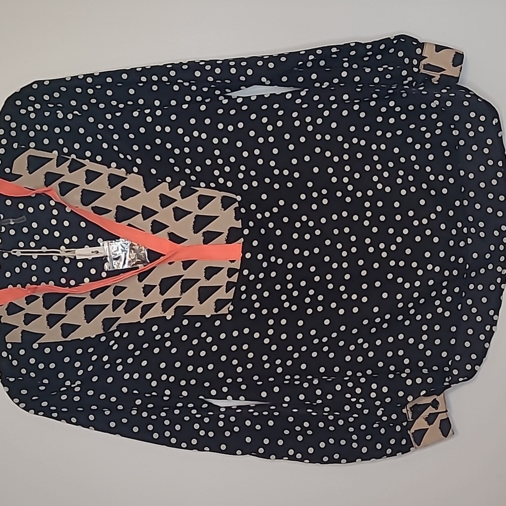NWT Black & white polka dot blouse XS - Picture 2 of 6